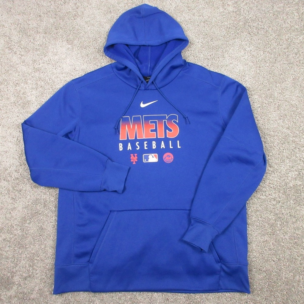New York Mets Sweater Mens 2XL Blue Hoodie Sweatshirt Nike Authentic Collection‎